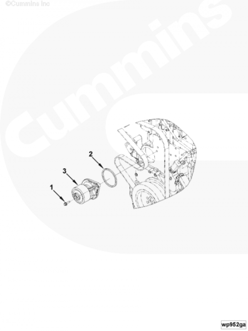 Болт крепления водяной помпы для двигателя Cummins 4ISBе 4.5L