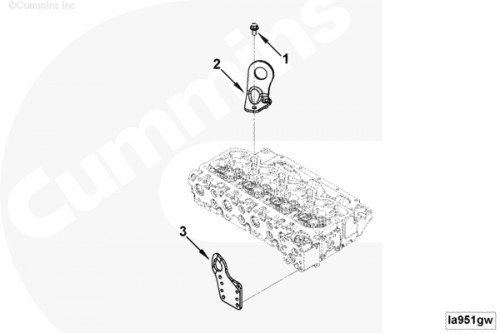 Болт крепления кронштейна подъемного для двигателя Cummins 4ISBе 4.5L