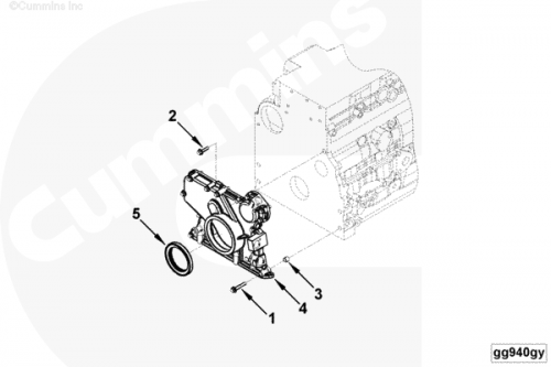 Болт крепления крышки распределительных шестерен для двигателя Cummins 4ISBе 4.5L
