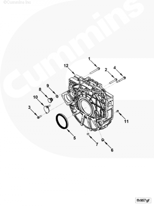 Заглушка картера маховика для двигателя Cummins 4ISBе 4.5L