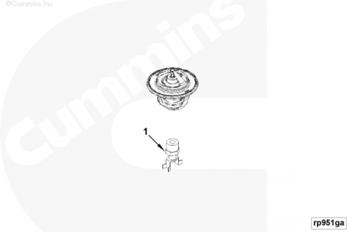 Кран слива ОЖ для двигателя Cummins 4ISBе 4.5L