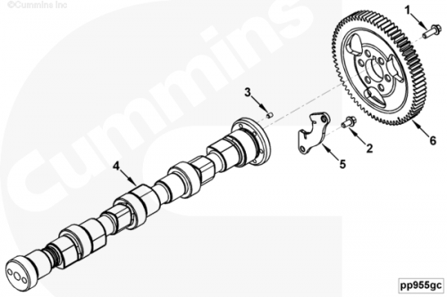 Шестерня распредвала для двигателя Cummins 4ISBе 4.5L