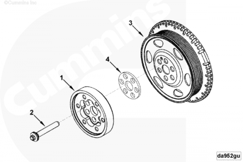Шкив коленвала для двигателя Cummins 4ISBе 4.5L