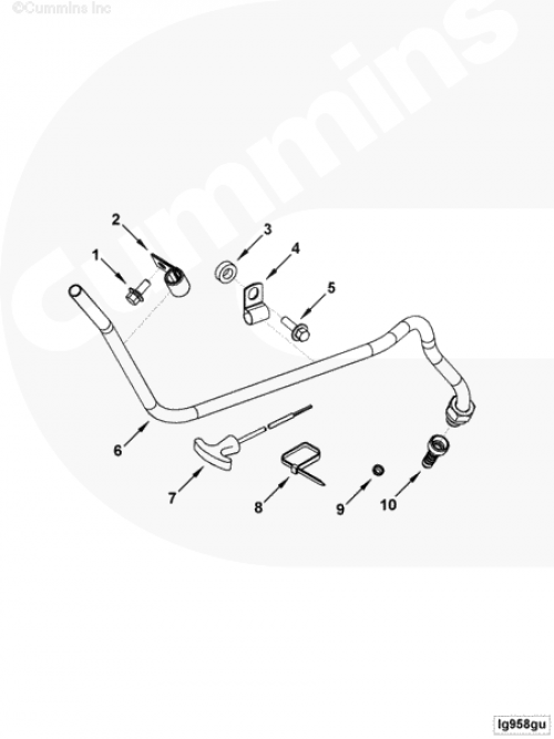 Щуп уровня масла для двигателя Cummins 4ISBе 4.5L