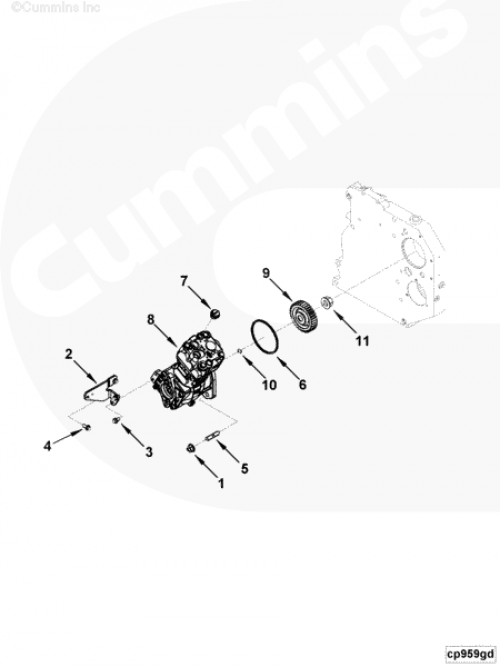 Воздушный компрессор для двигателя Cummins 4ISBе 4.5L