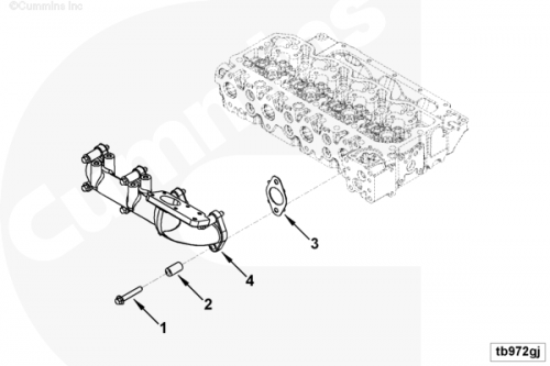 Коллектор выпускной для двигателя Cummins 4ISBе 4.5L