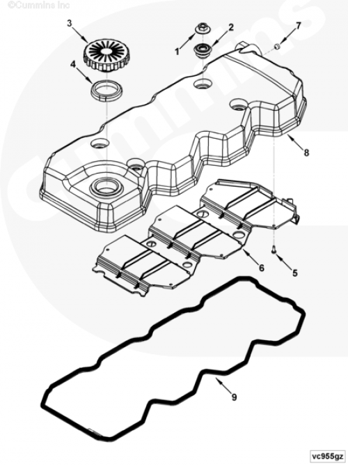 Крышка клапанная для двигателя Cummins 4ISBе 4.5L