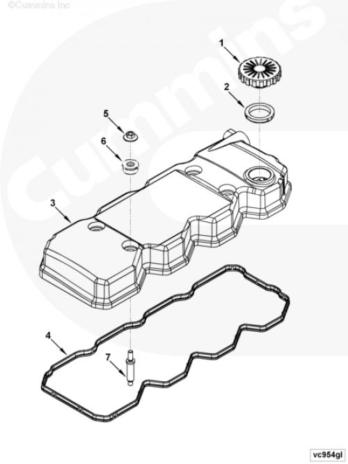 Крышка клапанная для двигателя Cummins 4ISBе 4.5L