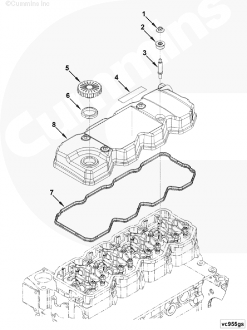 Крышка клапанная для двигателя Cummins 4ISBе 4.5L