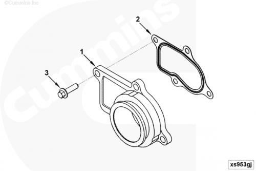 Прокладка выпускного патрубка турбины для двигателя Cummins 4ISBе 4.5L