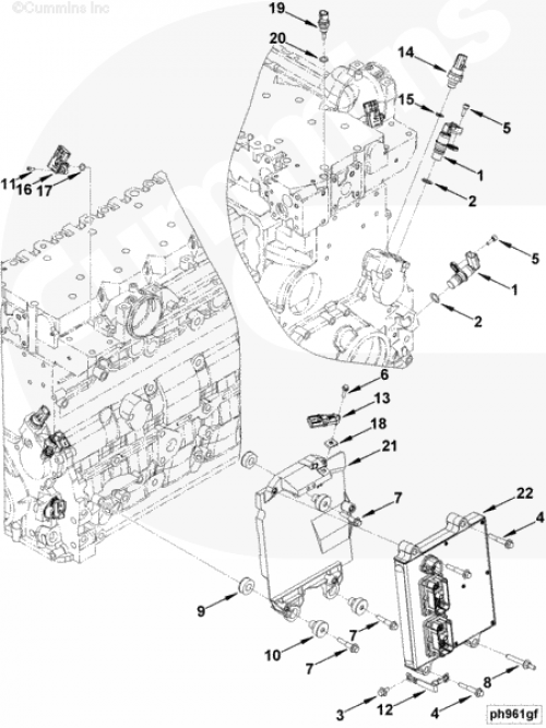 Провод заземления для двигателя Cummins 4ISBе 4.5L