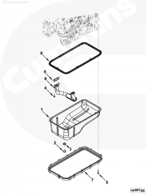 Поддон картера для двигателя Cummins 4ISBе 4.5L